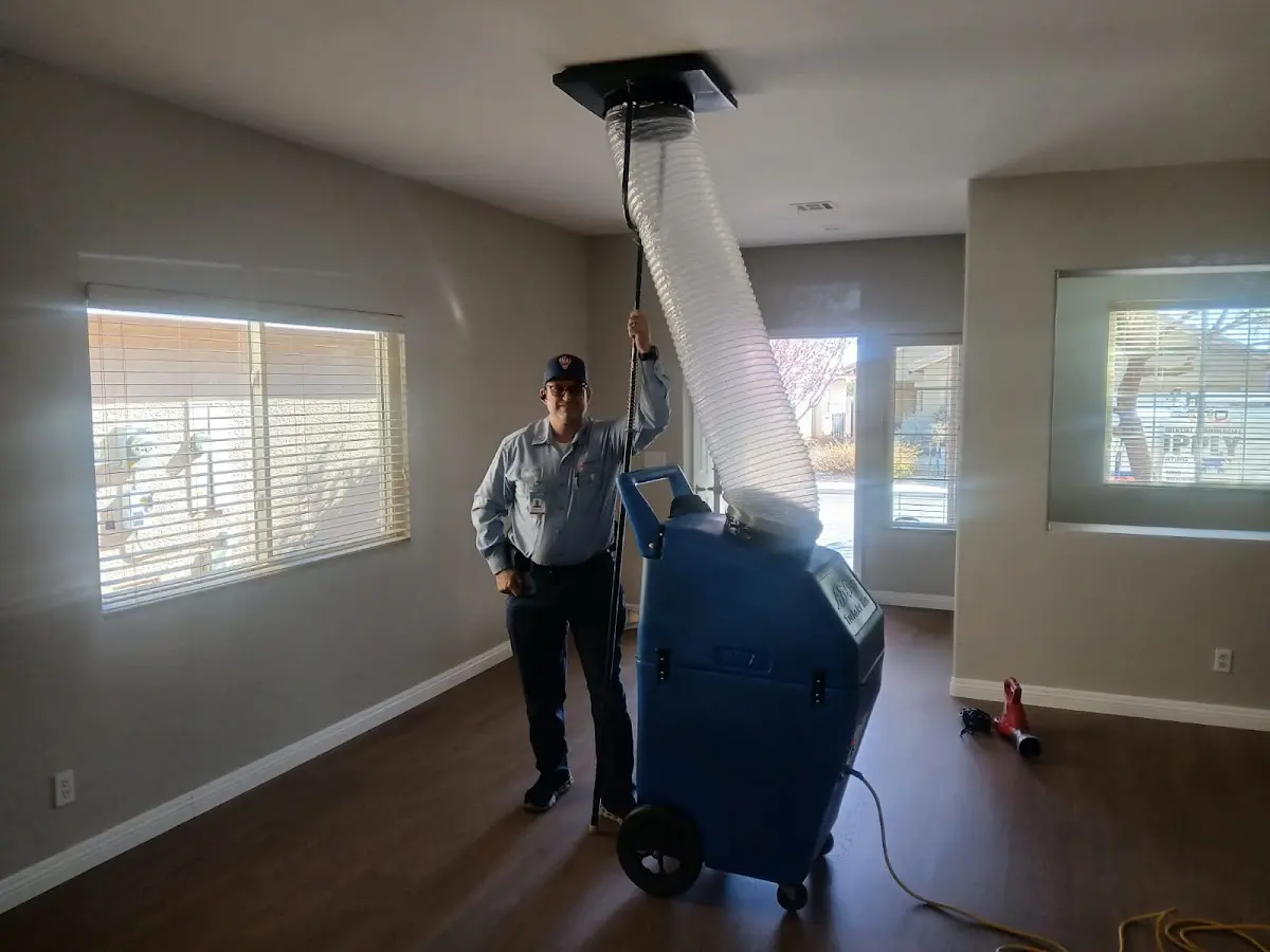 Professional Dryer Vent Cleaning work inside a Liberty home